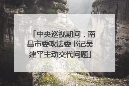 中央巡视期间，南昌市委政法委书记吴建平主动交代问题